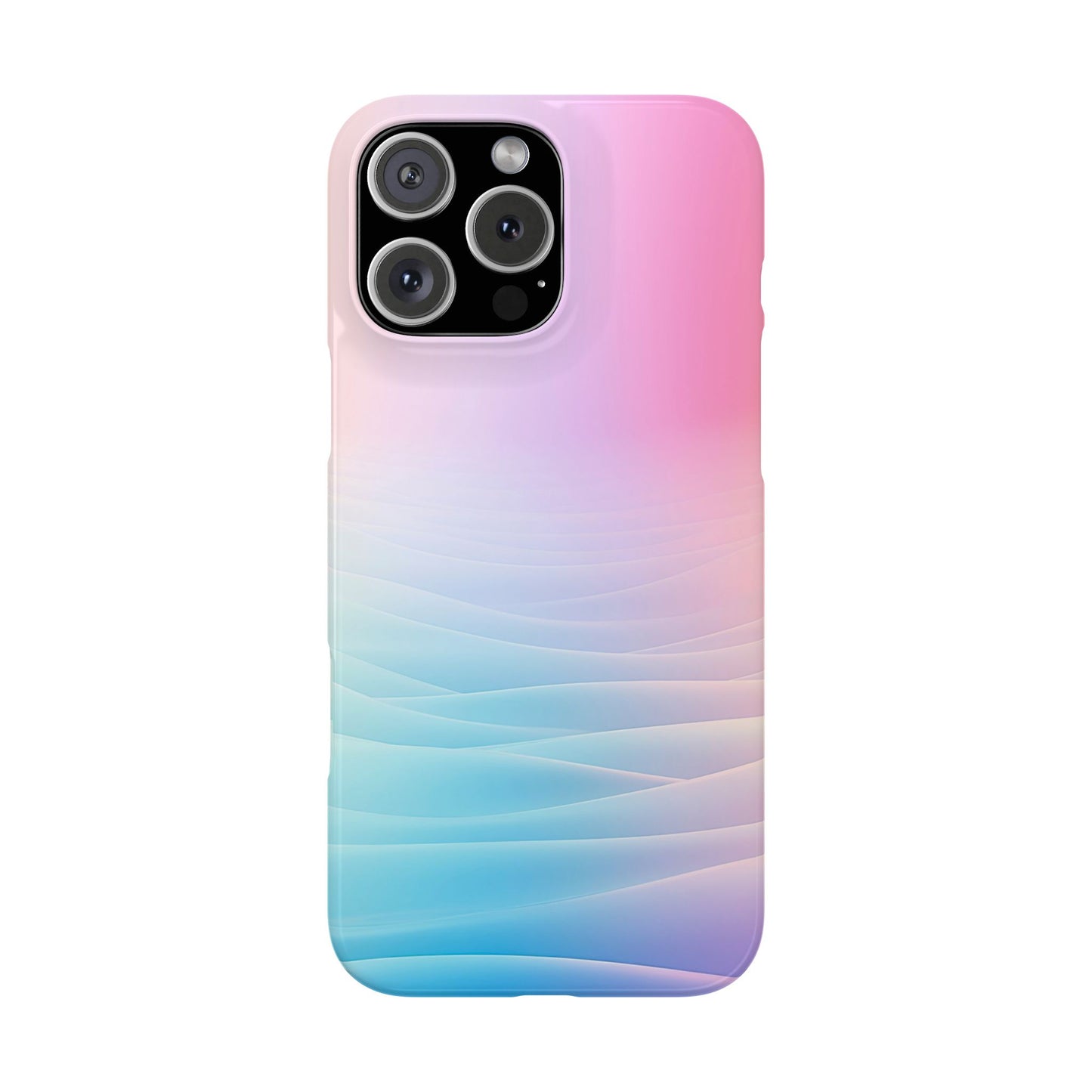 Pastel Waves Slim Phone Case - Soft Gradient Design for Trendy Protection