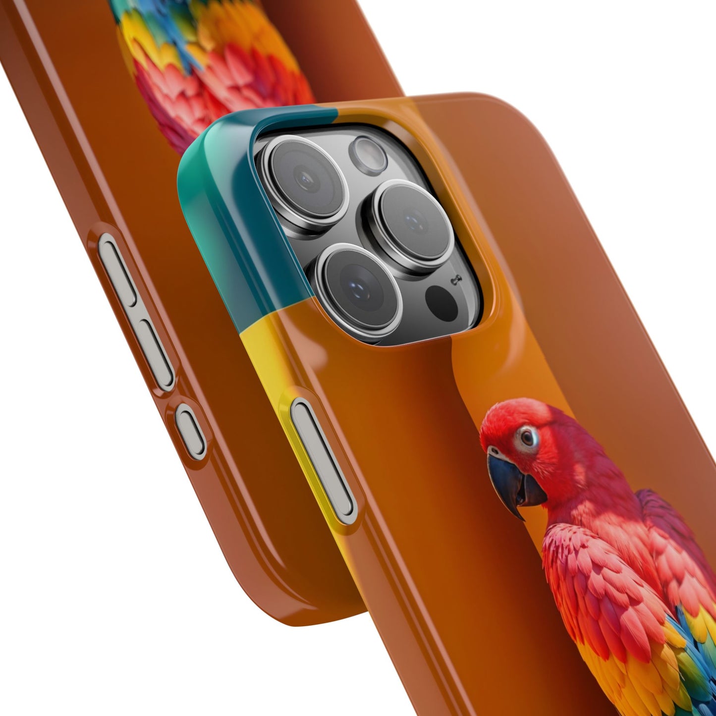 Vibrant Parrot Slim Phone Case - Colorful Tropical Design for Nature Lovers