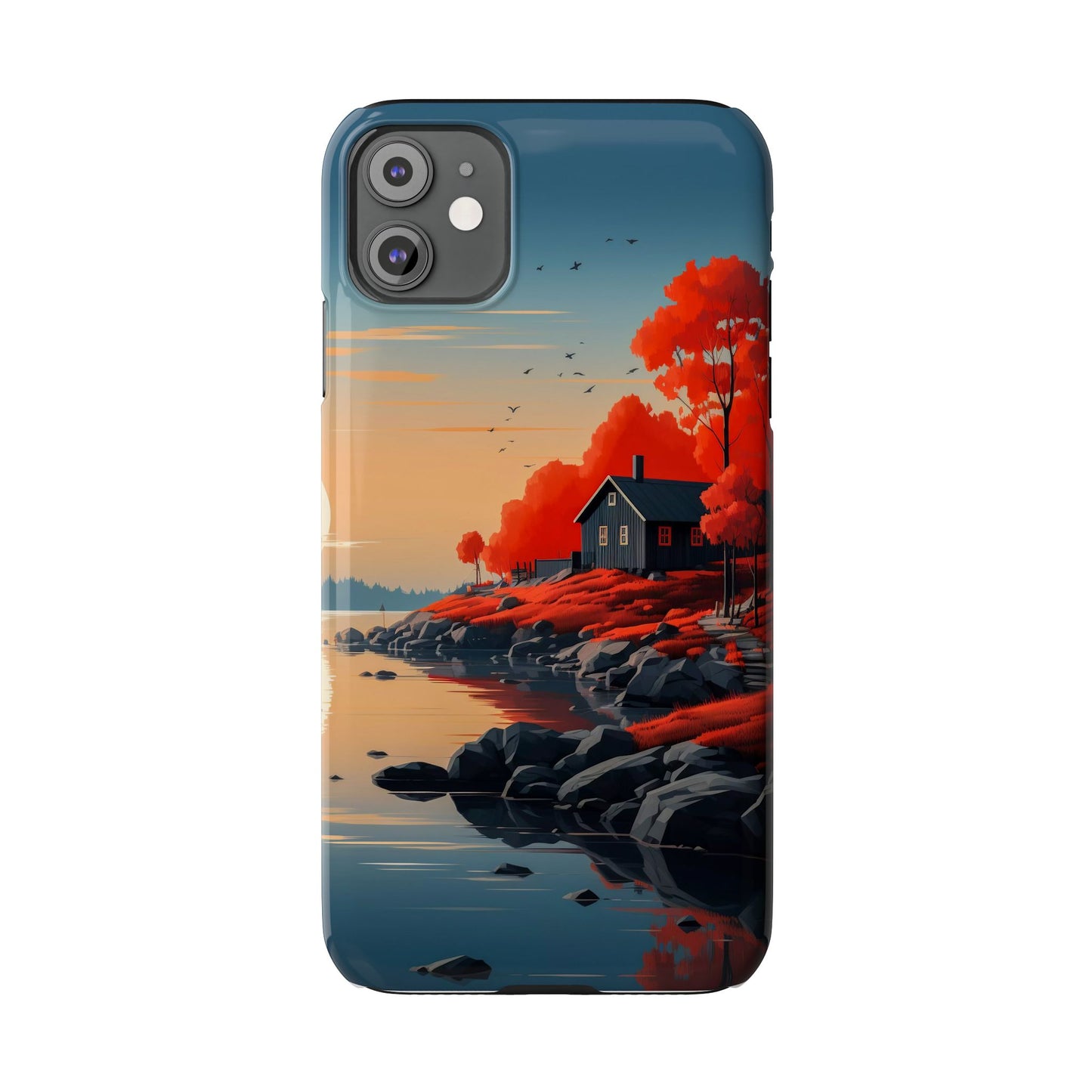 Nature-Inspired Slim Phone Cases - Autumn Landscape Design