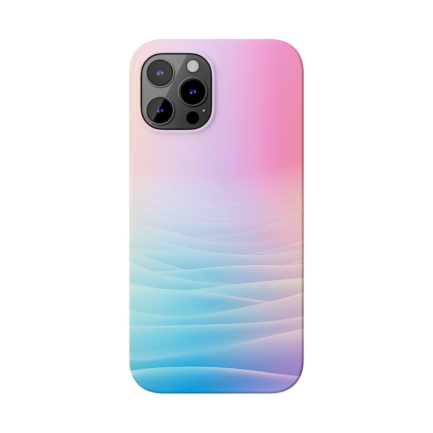 Pastel Waves Slim Phone Case - Soft Gradient Design for Trendy Protection