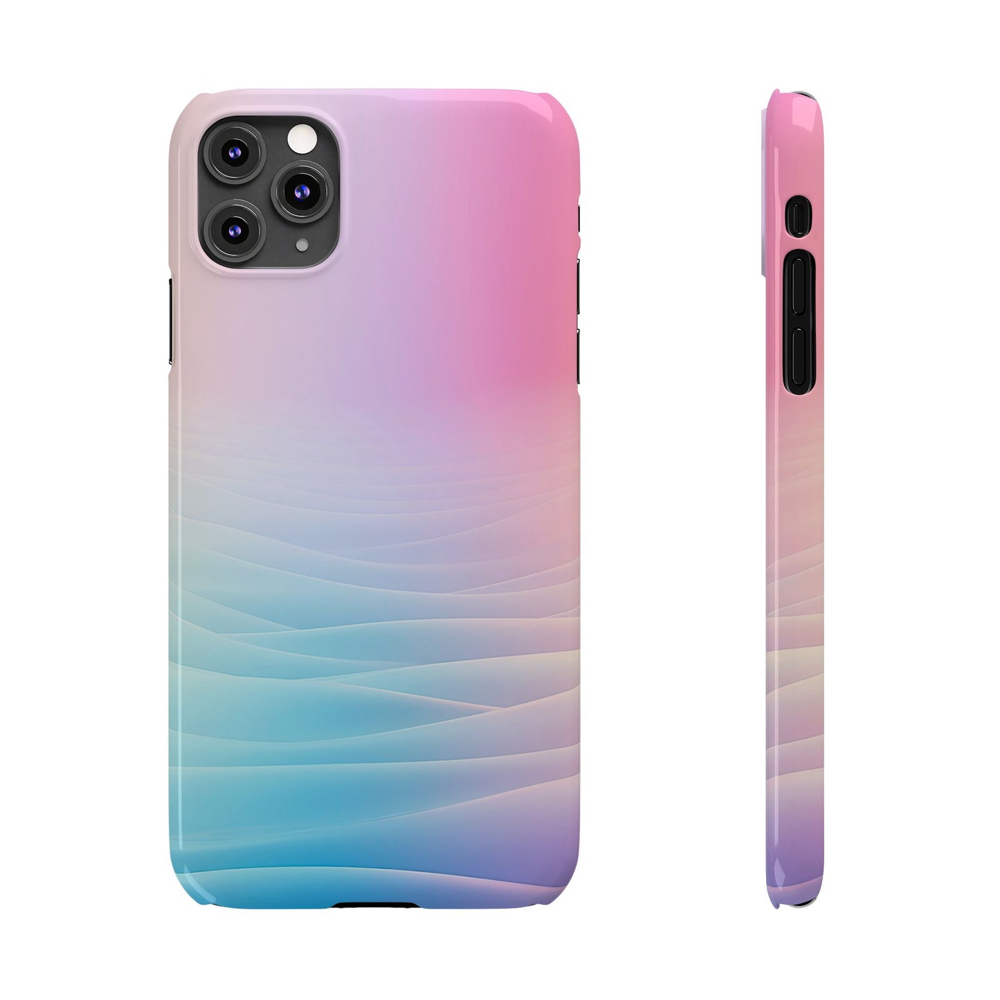 Pastel Waves Slim Phone Case - Soft Gradient Design for Trendy Protection