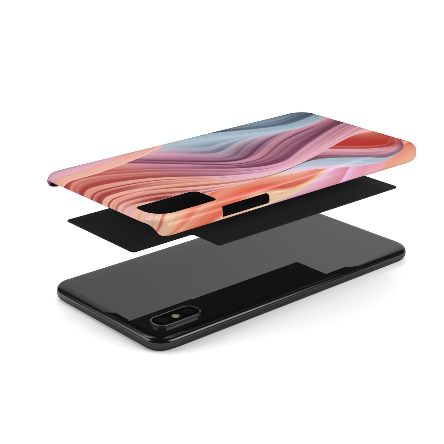 Stylish Slim Phone Cases with Wave Patterns - Perfect Gift for Art Lovers